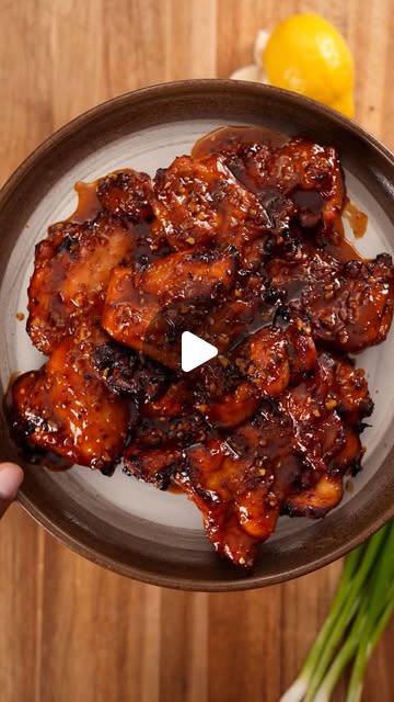 Maple Soy Air Fryer Chicken Thighs